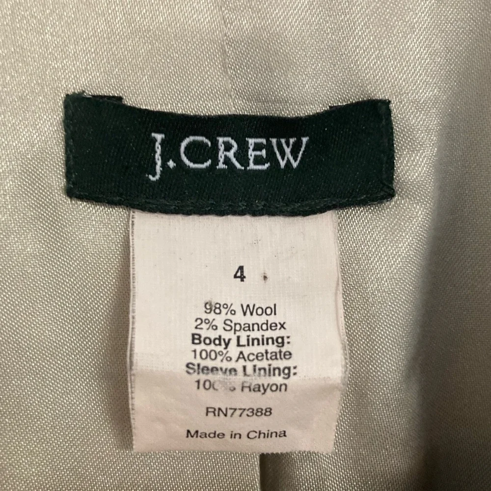 J Crew/Wool Blend Schoolboy Blazer/Size 4/Dark Charcoal Gray-Black - Picture 4 of 8